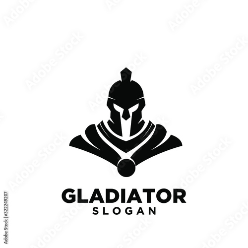 head gladiator spartan logo icon design
