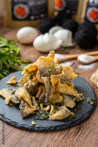 Delicious Salted Egg with Fish Skin