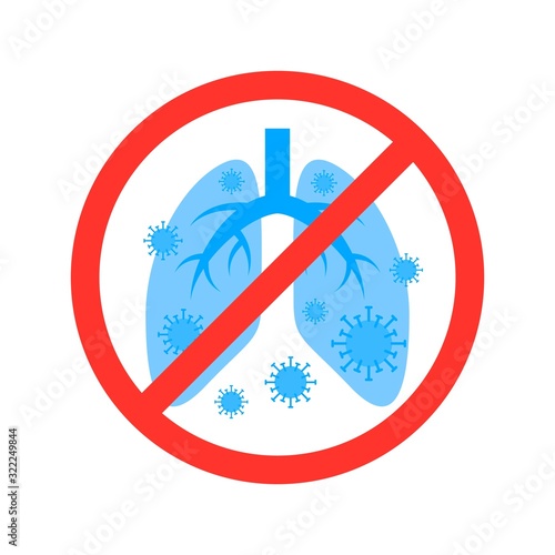 No virus sign, Wuhan Virus or Coronavirus related vector