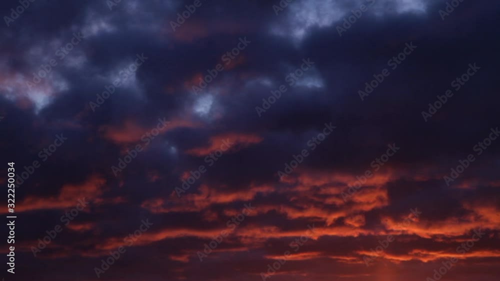 Morning red clouds as the sun rises, time lapse Morning red clouds as the sun rises, time lapse