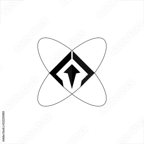  space logo orbit arrow design