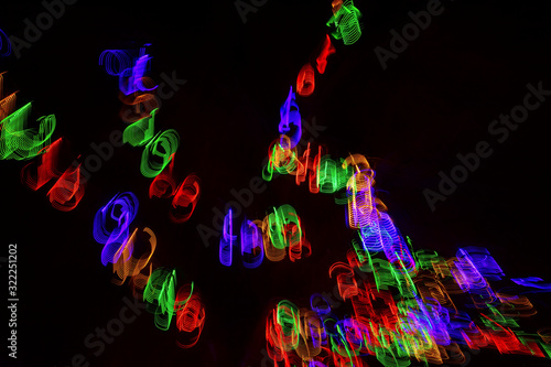 Fotografía Colour halo in black background