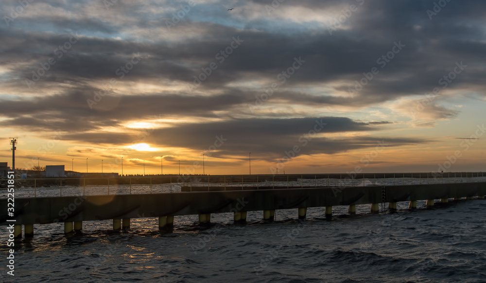 Sonnenuntergang am Ostsee Küste