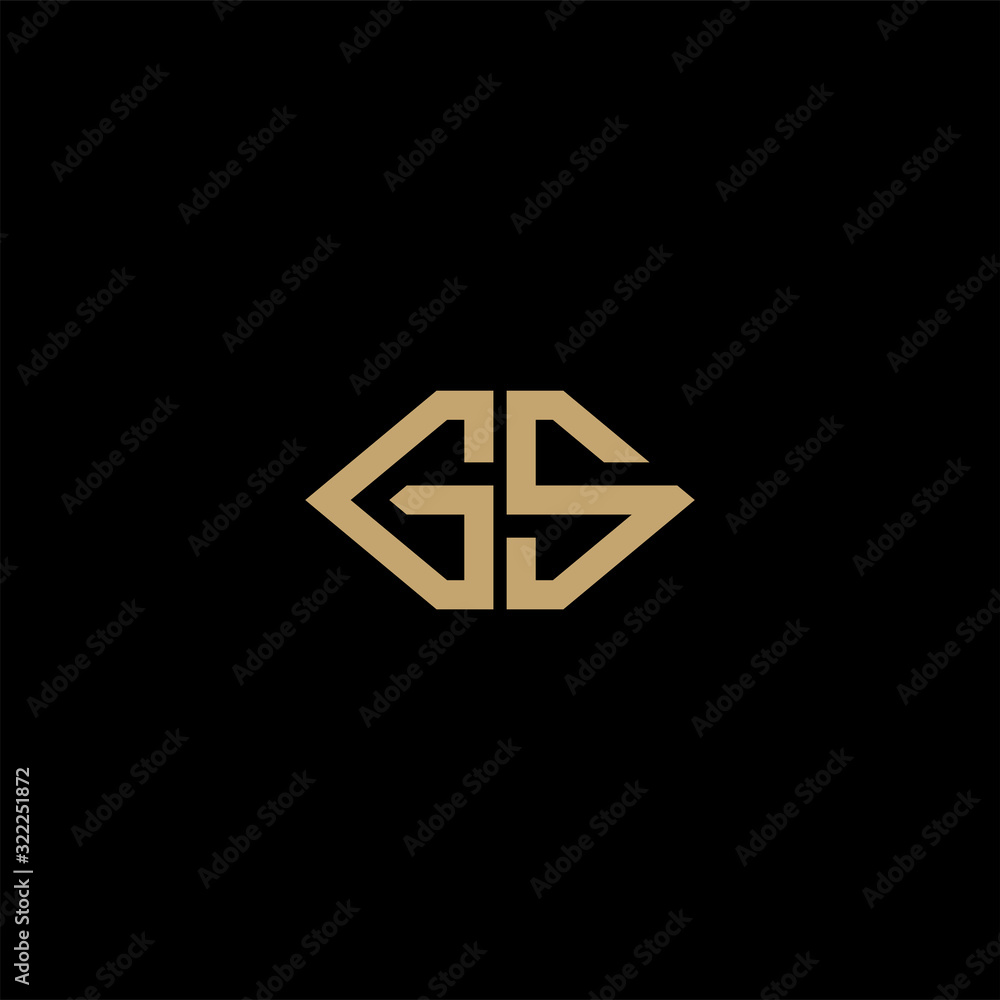 Letter GS/SG logo design template. Initial, Alphabet, Font. Stock ...