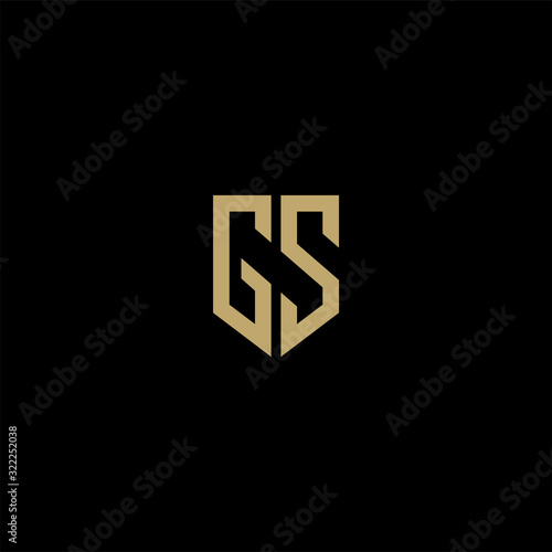 Letter GS/SG logo design template. Initial, Alphabet, Font.