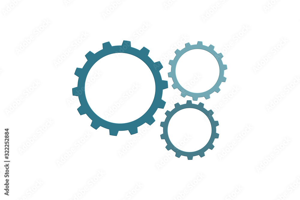 gears isolated on white background