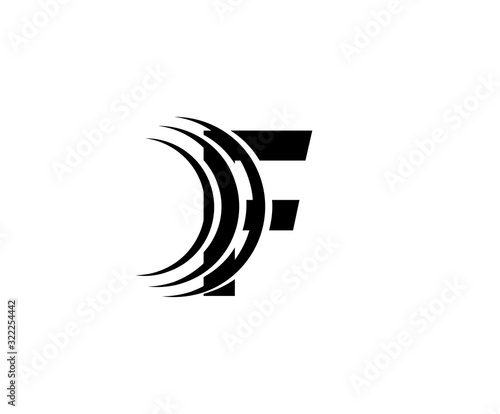 Abstract F Letter Logo, Perfect for Technology  and Automotive Concept.
