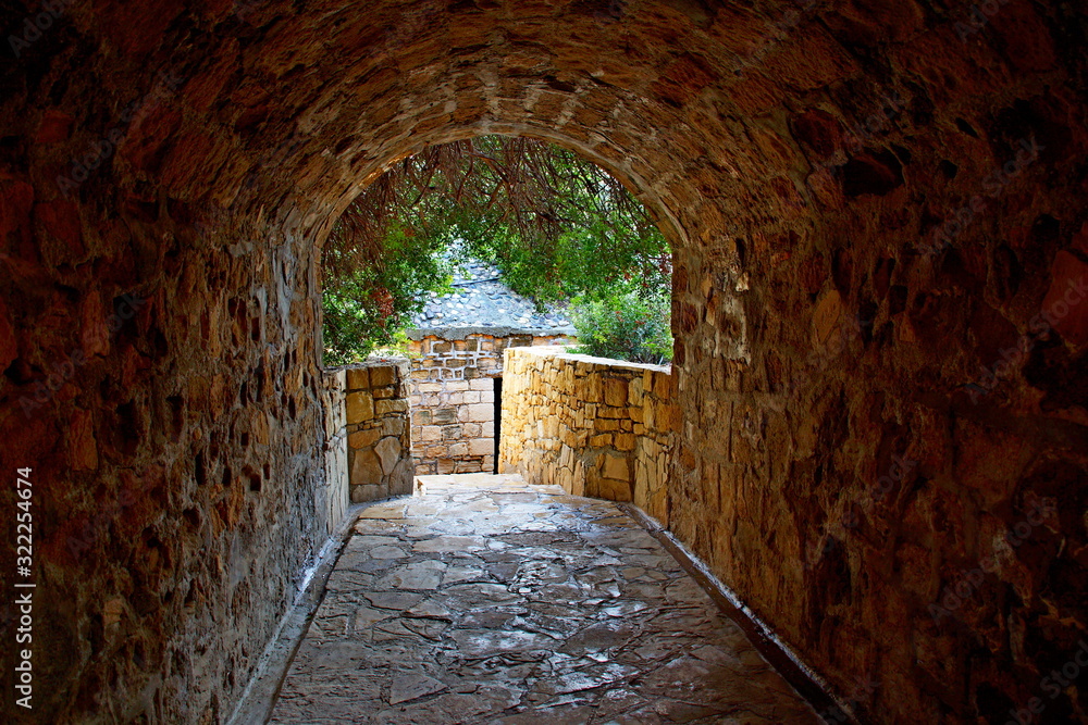 Fototapeta premium Tunel do kamiennej plaży Afrodyty (Cypr)
