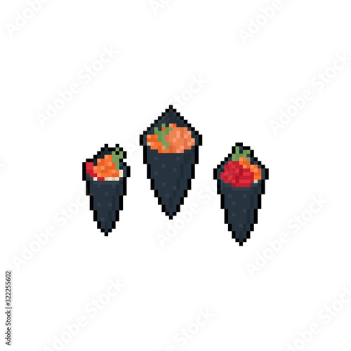 Pixel art temaki icon set.