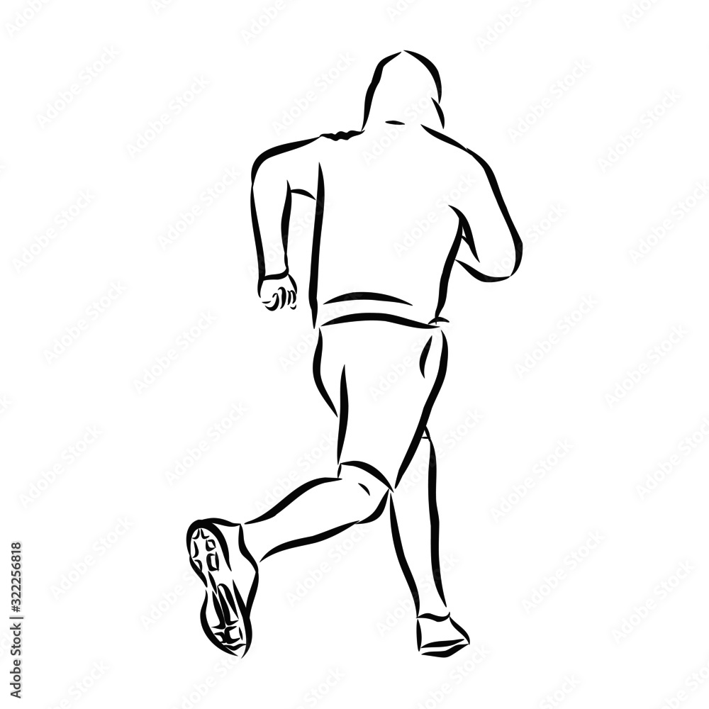 Fototapeta premium figure of a man jogging 