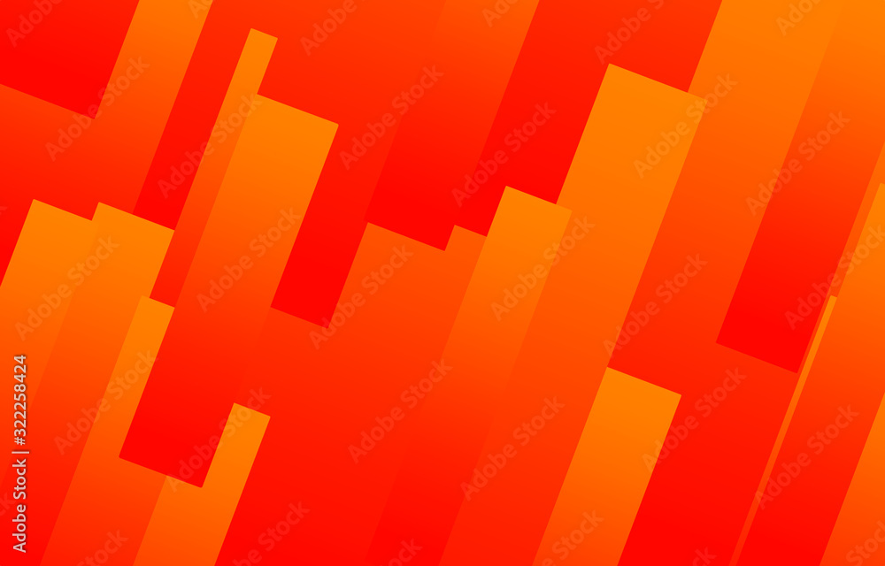 Linear Geometric graphic, abstract gradation on a lava red  background with copy space. card. Poster. elements design for presentation background.