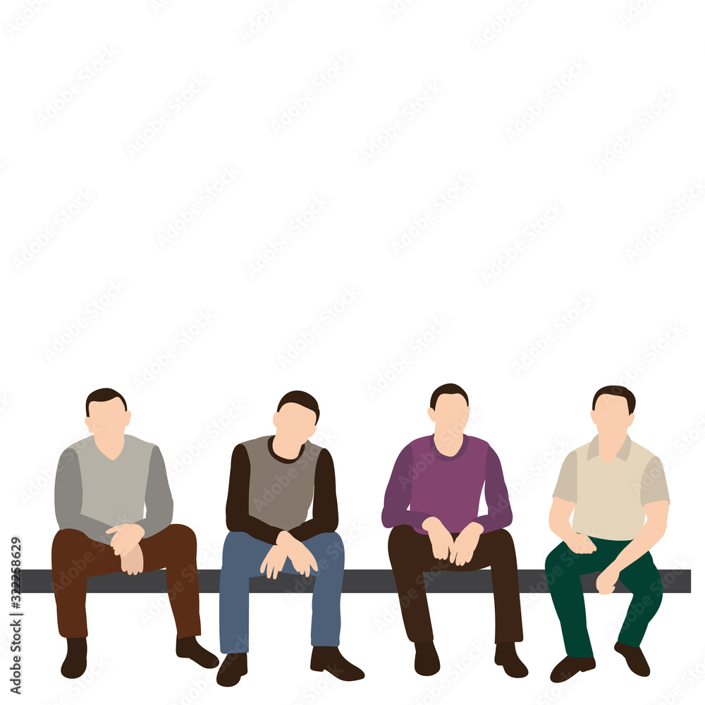 vector, isolated, silhouette people are sitting vector, isolated, silhouette people are sitting