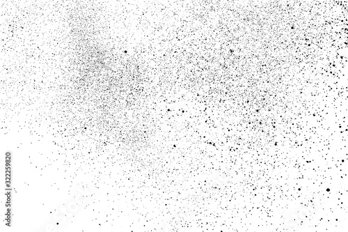 Black Grainy Texture Isolated On White Background. Dust Overlay. Dark Noise Granules. Digitally Generated Image. Vector Design Elements  Illustration  Eps 10.
