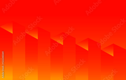 Linear Geometric graphic, abstract gradation on a lava red background with copy space. card. Poster. elements design for presentation background.