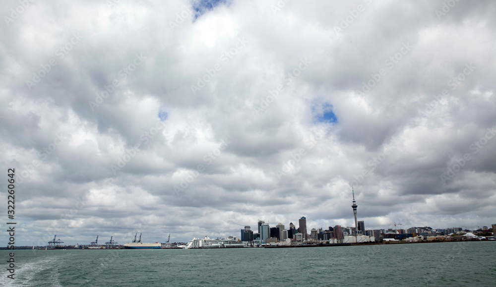 Auckland City New Zealand Skyline