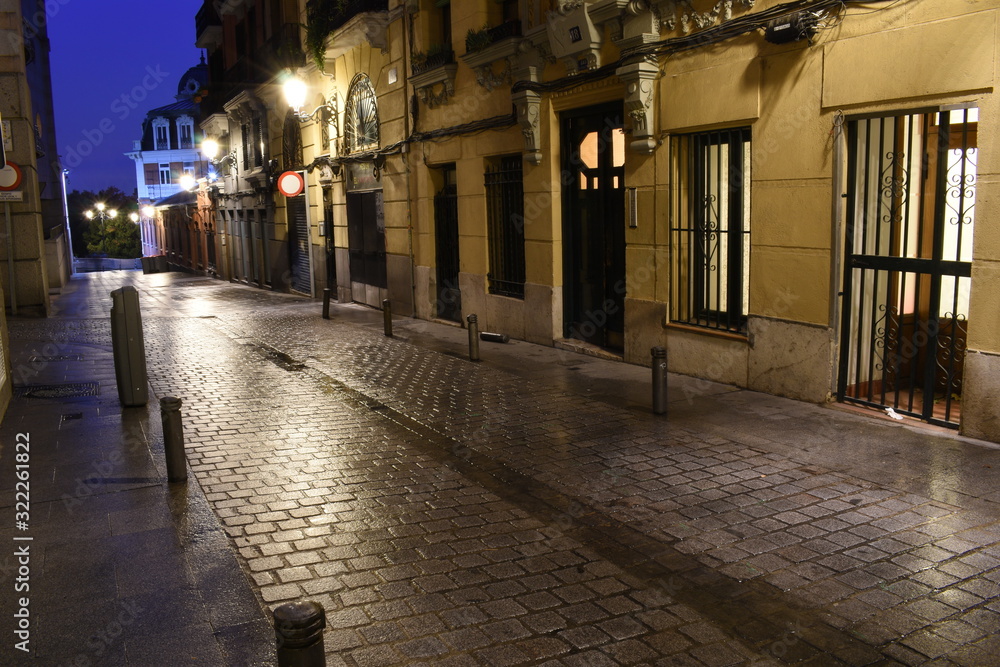 Pedestrian night Madrid