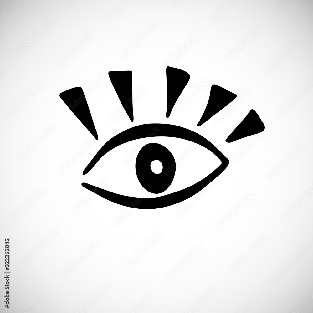 Isolated cute scandinavian eye Isolated cute scandinavian eye