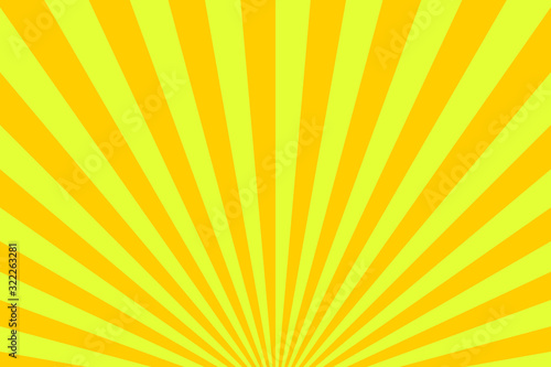 Yellow ang orange sunburst pattern. Sunburst background. Vector stock illustration