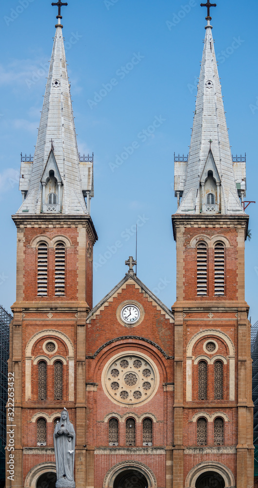 Vertical image of Notre-Dame Cathedral Basilica of Saigon
