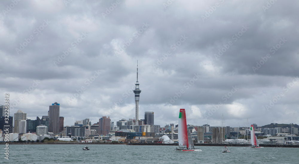 Auckland City New Zealand Skyline