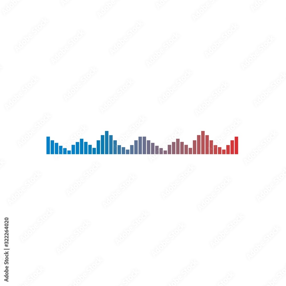 Sound waves vector illustration design template Sound waves vector illustration design template