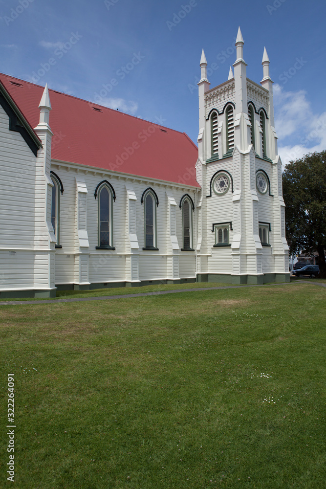 Thames city New Zealand. Coromendel. Wooden church