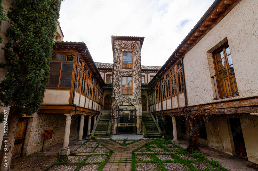 old wooden and stone house in Salamanca, Spain