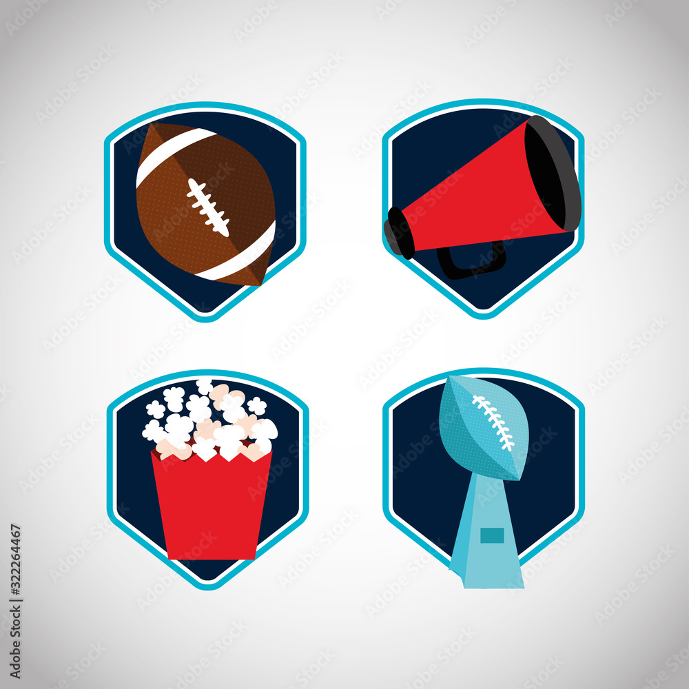 bundle of american football sport icons