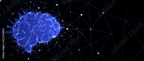 Conceptual technology illustration of artificial intelligence