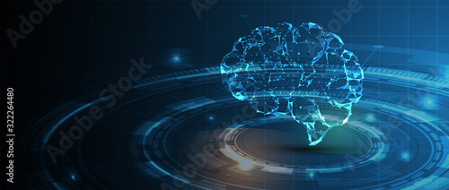 Conceptual technology illustration of artificial intelligence