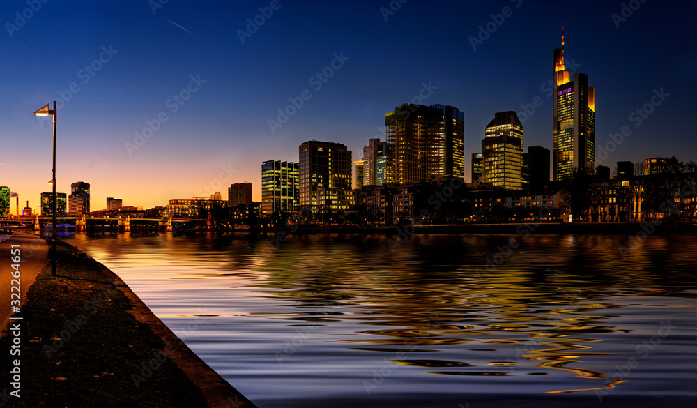 The skyline of Frankfurt across the Main