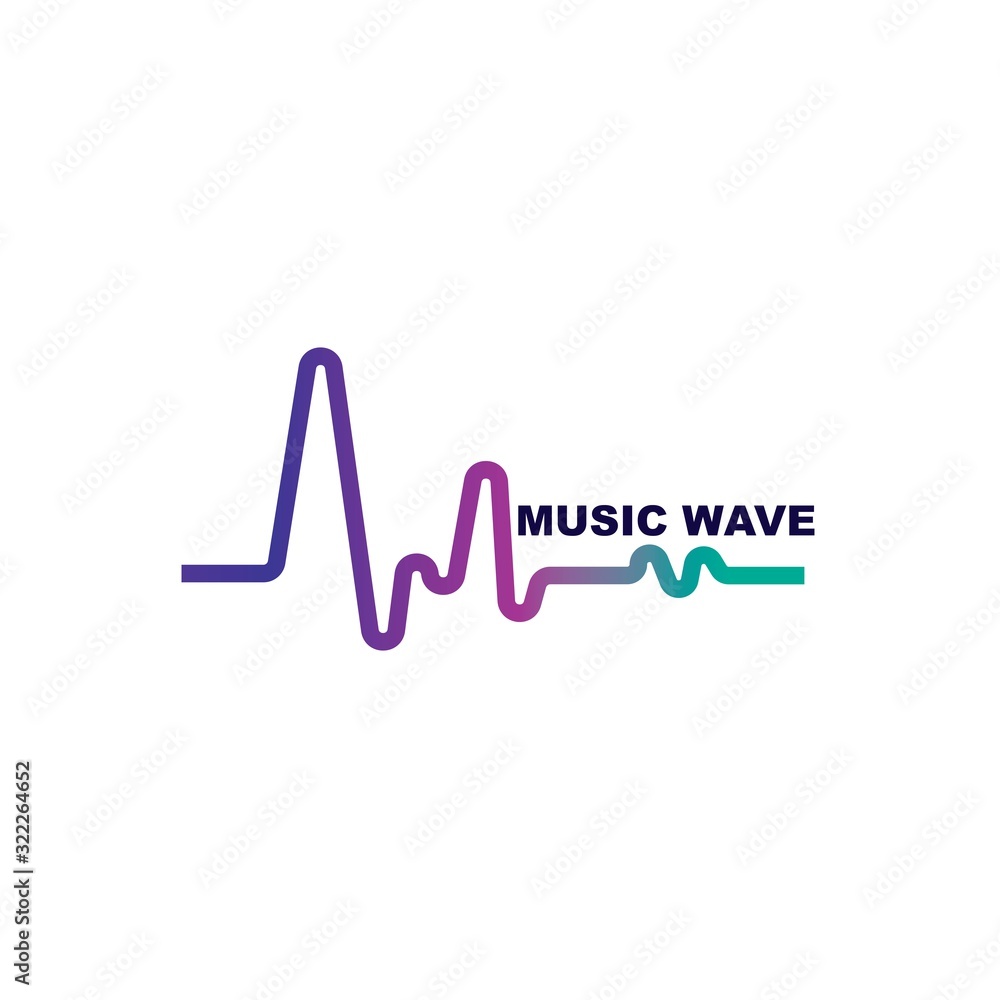 Sound waves vector illustration design template Sound waves vector illustration design template