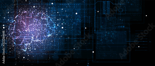 Conceptual technology illustration of artificial intelligence