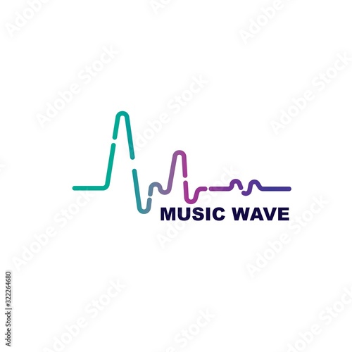 Sound waves vector illustration design template
