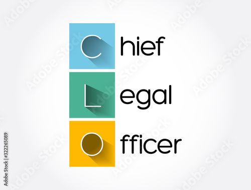 CLO - Chief Legal Officer acronym, business concept background