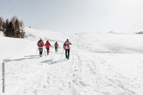 Bild auf Leinwand camminata in montagna