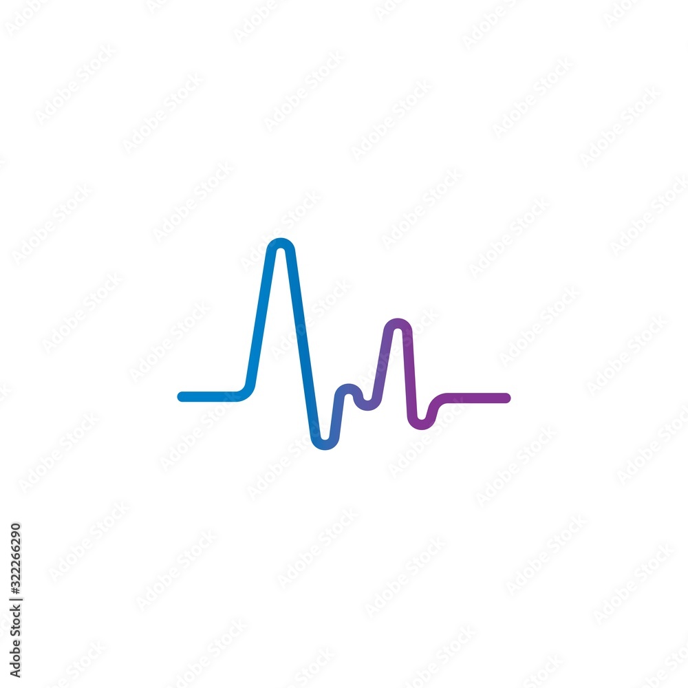 Sound waves vector illustration design template Sound waves vector illustration design template
