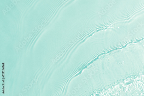 texture of splashing clean water on turquoise background
