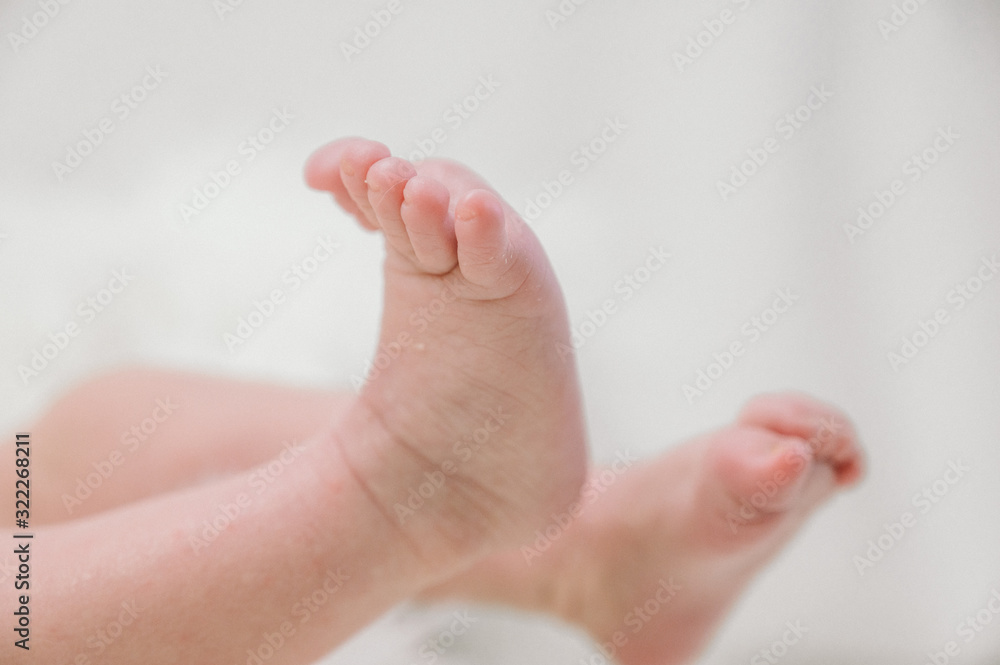 Baby feet - cute newborn - happy family moments Baby feet - cute newborn - happy family moments