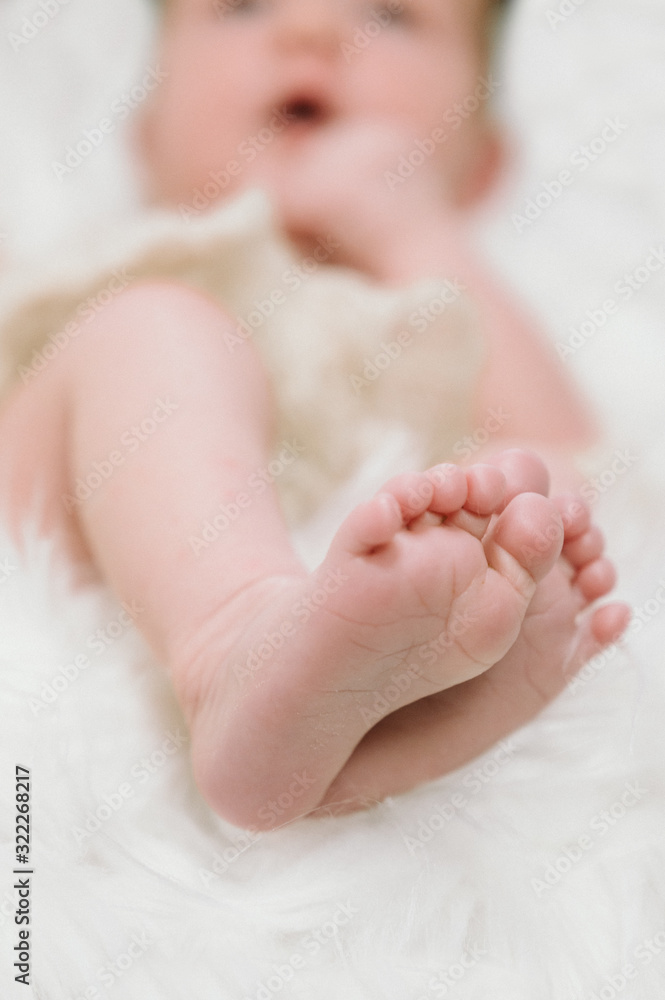 Baby feet - cute newborn - happy family moments Baby feet - cute newborn - happy family moments