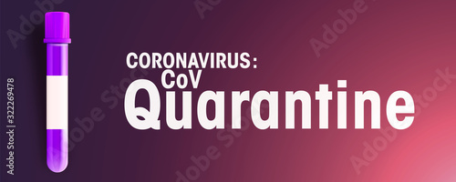 Coronavirus: CoV infection. China dangerous. Warning alert banner.