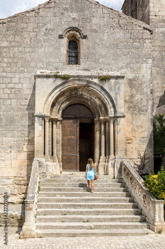 Saint Vincent Church, Medieval village of Les Baux de Provence, Bouches du Rhone, Provence , France