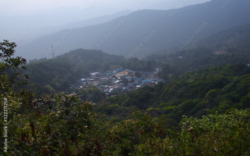 Doi Pui Hmong Village deep in the mountains of Chainmai Thailand