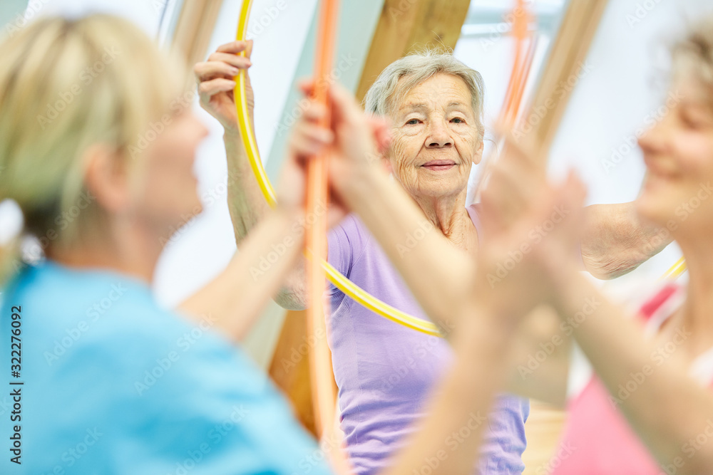 Senior cared for by a physiotherapist Senior cared for by a physiotherapist