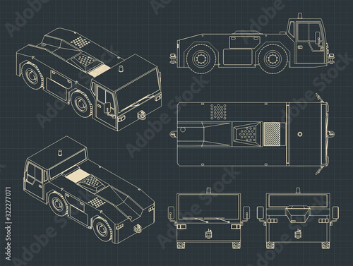 Airport tow tractor drawings