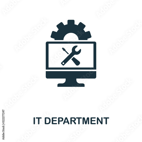 It Department icon. Simple element from data organization collection. Filled It Department icon for templates, infographics and more