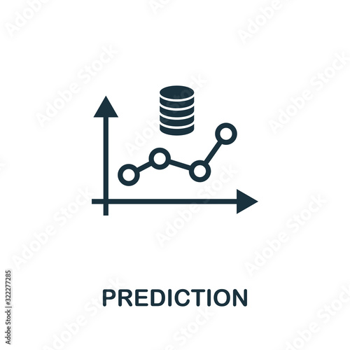 Prediction icon. Simple element from data organization collection. Filled Prediction icon for templates, infographics and more