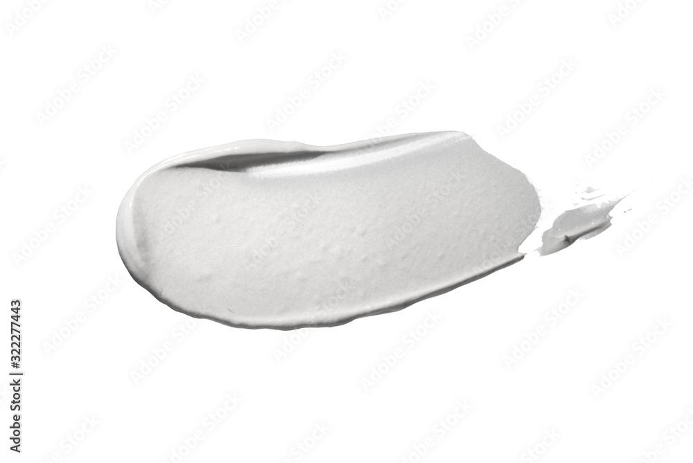 Fototapeta premium White clay mask sample isolated on white background