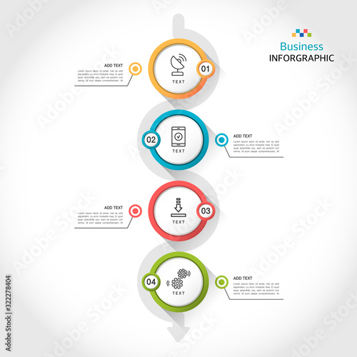 Simple design business infographic illustration