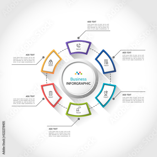 Simple design business infographic illustration